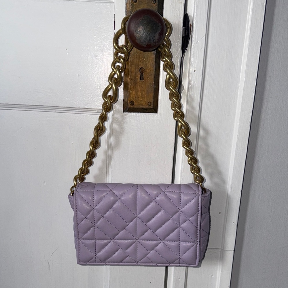 Zara Quilted Chain Shoulder Bag